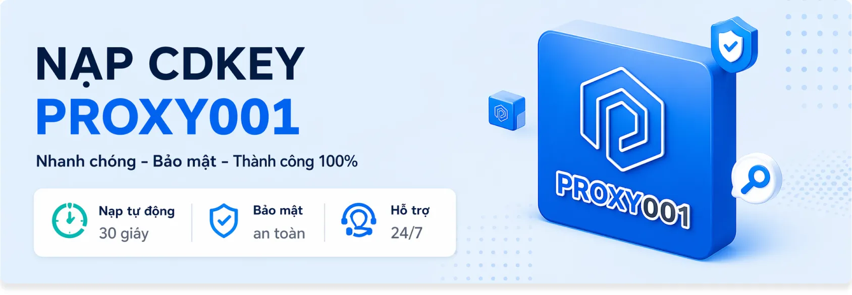 Hướng dẫn nạp Cliproxy bằng CDkey khi mua tại TradeProxy
