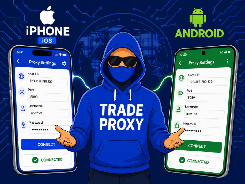 hướng dẫn cài proxy trên app iphone, android chi tiết từng bước