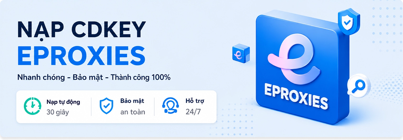 Hướng dẫn nạp EProxies thông qua CDkey