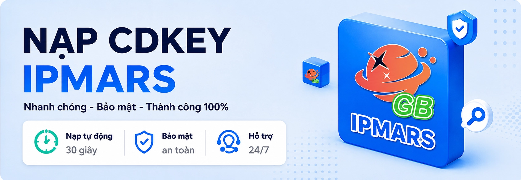 Hướng dẫn nạp iPmars Xoay bằng CDkey khi mua tại TradeProxy