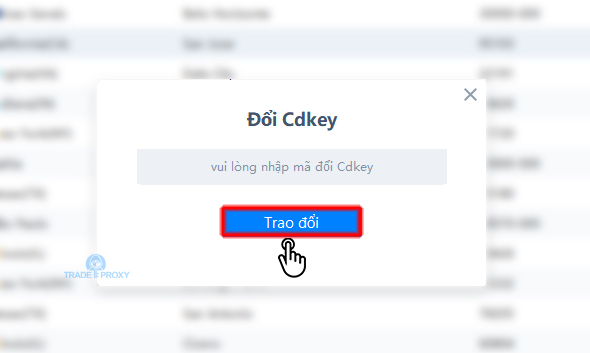 nhập cdkey 922 trên phần mềm