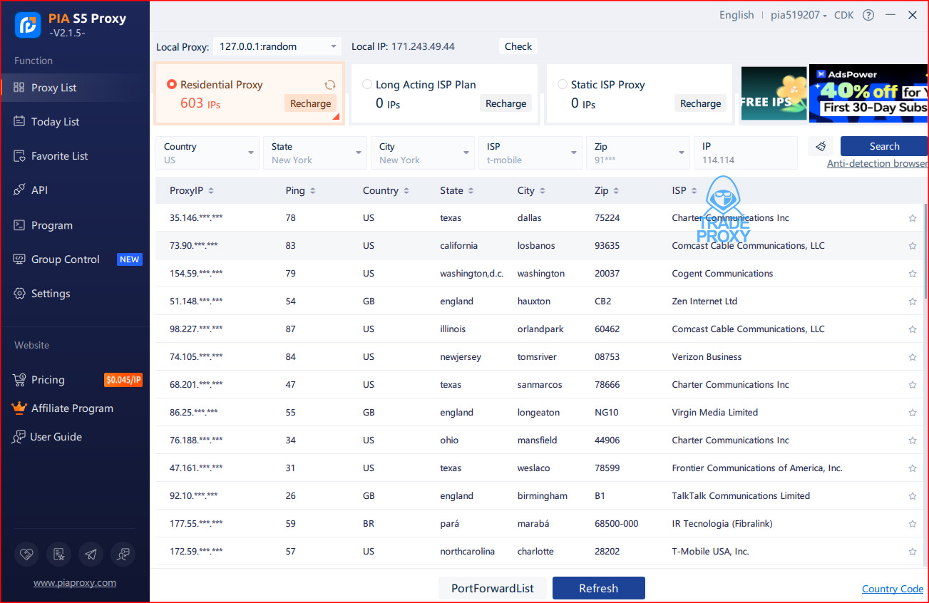 Software Piaproxy