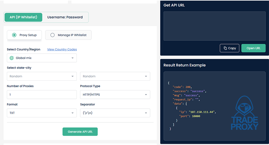 Giao diện sử dụng Loki Proxy