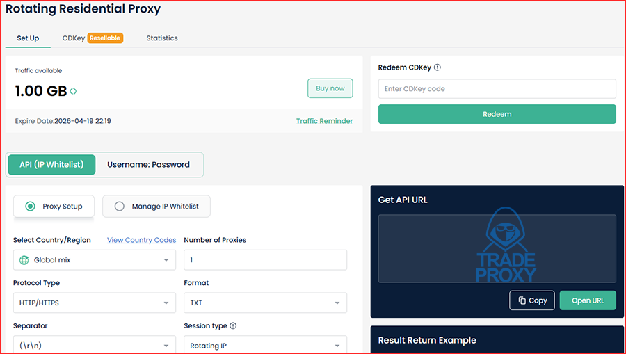 giao diện website loki proxy